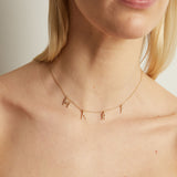 Lab Grown Diamond Pavé Station Letter Necklace