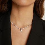7ct Round Tennis Charm Necklace Set