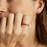 Pink Ombré Baguette Eternity Ring