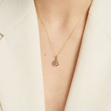 Round Lab Grown Diamond Bezel Pendant