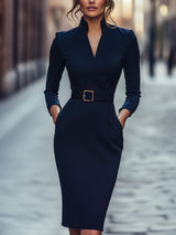 Iara – Robe Moulante Noire Raffinée