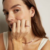 Pink Ombré Baguette Eternity Ring