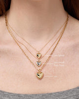 Puffed Heart Necklace - Lev