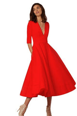 Laura – Robe Midi Féminine