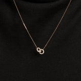 Double Lab Grown Diamond Connection Necklace