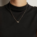 Double Lab Grown Diamond Connection Necklace