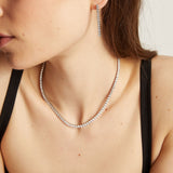 Unbreakable Lab Grown White Sapphire Tennis Necklace
