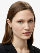 Double Hoop Earrings - Scarlett Two Tone