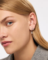 Pearl Huggie Hoops - Frida Silver