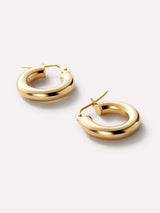 Chunky Gold Hoop Earrings - Gold Classic Hoops Mini