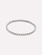 White Gold Ring - White Gold Twist Ring