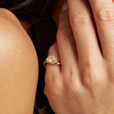 1ct Pear Lab Grown Diamond Floating Ring