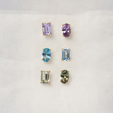 Lab Grown Green Prasiolite Mosaic Stud Earrings