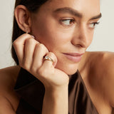 1ct Round Lab Grown Diamond Floating Signet Ring