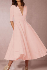 Laura – Robe Midi Féminine