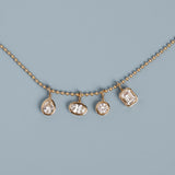 Pear Lab Grown White Sapphire Bezel Pendant