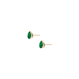 Pear Gemstone Solitaire Stud Earrings