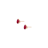 Pear Gemstone Solitaire Stud Earrings