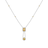 Lab Grown Canary Edwardian Lariat Necklace