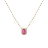Lab Grown Pink Sapphire Heirloom Necklace