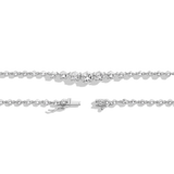Lab Grown White Sapphire Graduated Georgian Tennis Necklace