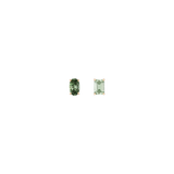 Lab Grown Green Prasiolite Mosaic Stud Earrings