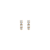 Bold Lab Grown White Sapphire Huggie Earrings
