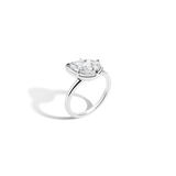 2ct Pear Lab Grown Diamond Georgian Ring
