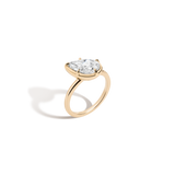 2ct Pear Lab Grown Diamond Georgian Ring
