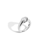 1ct Round Lab Grown Diamond Floating Signet Ring