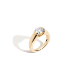 1ct Round Lab Grown Diamond Floating Signet Ring
