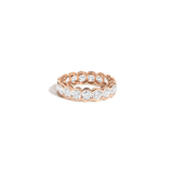 Round Lab Grown Diamond Semi-Bezel Eternity Ring