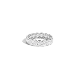 Round Lab Grown Diamond Semi-Bezel Eternity Ring