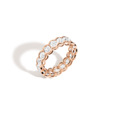 Round Lab Grown Diamond Semi-Bezel Eternity Ring
