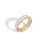 Round Lab Grown Diamond Semi-Bezel Eternity Ring