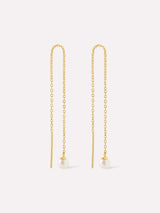 Pearl Threader Earrings - Abrielle