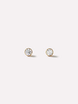 Gold Stud Earrings - Invisible Set Studs Small