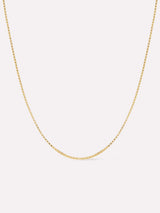 Silver Box Chain Necklace - Jo Gold