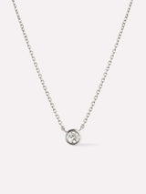 White Gold Necklace - White Gold Diamond Necklace
