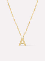 Gold Initial Necklace - Letter Necklace