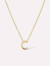 Gold Initial Necklace - Letter Necklace