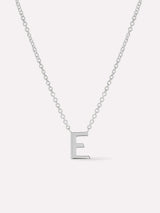 Silver Initial Necklace - Letter Necklace