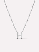 Silver Initial Necklace - Letter Necklace
