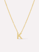 Gold Initial Necklace - Letter Necklace
