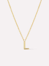 Gold Initial Necklace - Letter Necklace