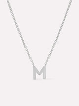Silver Initial Necklace - Letter Necklace