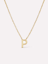 Gold Initial Necklace - Letter Necklace