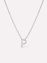 Silver Initial Necklace - Letter Necklace