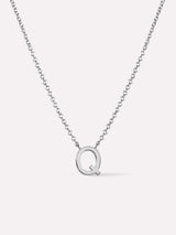Silver Initial Necklace - Letter Necklace