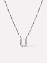 Silver Initial Necklace - Letter Necklace
